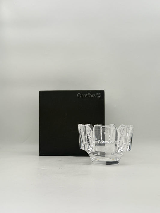 Orrefors Crystal "Corona" Bowl By Lars Hellesten