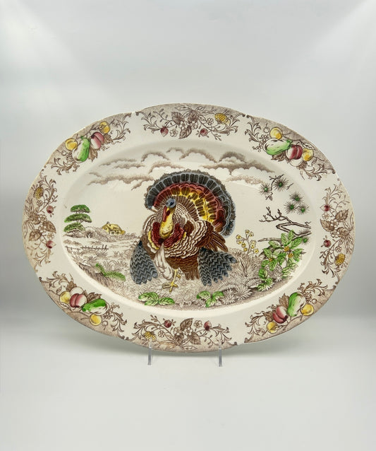 Turkey Platter –  Unmarked – Possibly English Ironstone