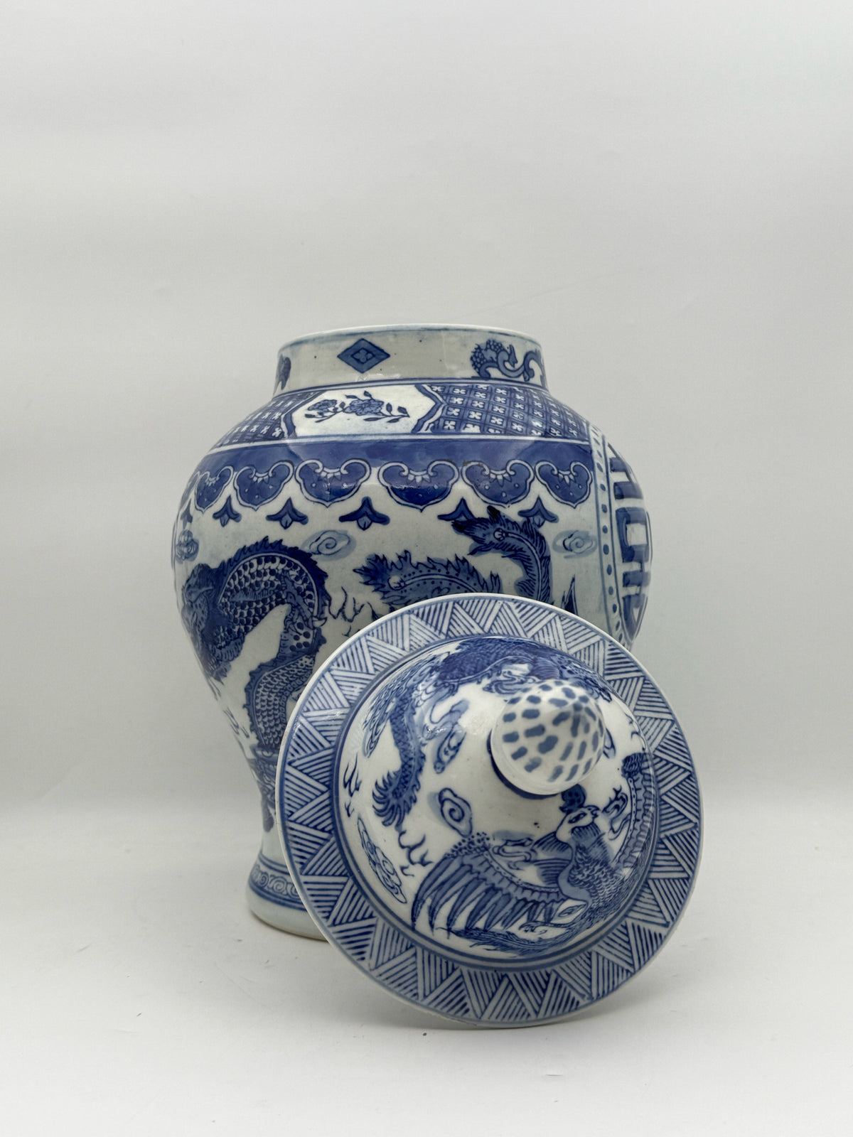 Blue And White Longevity Ginger Jar