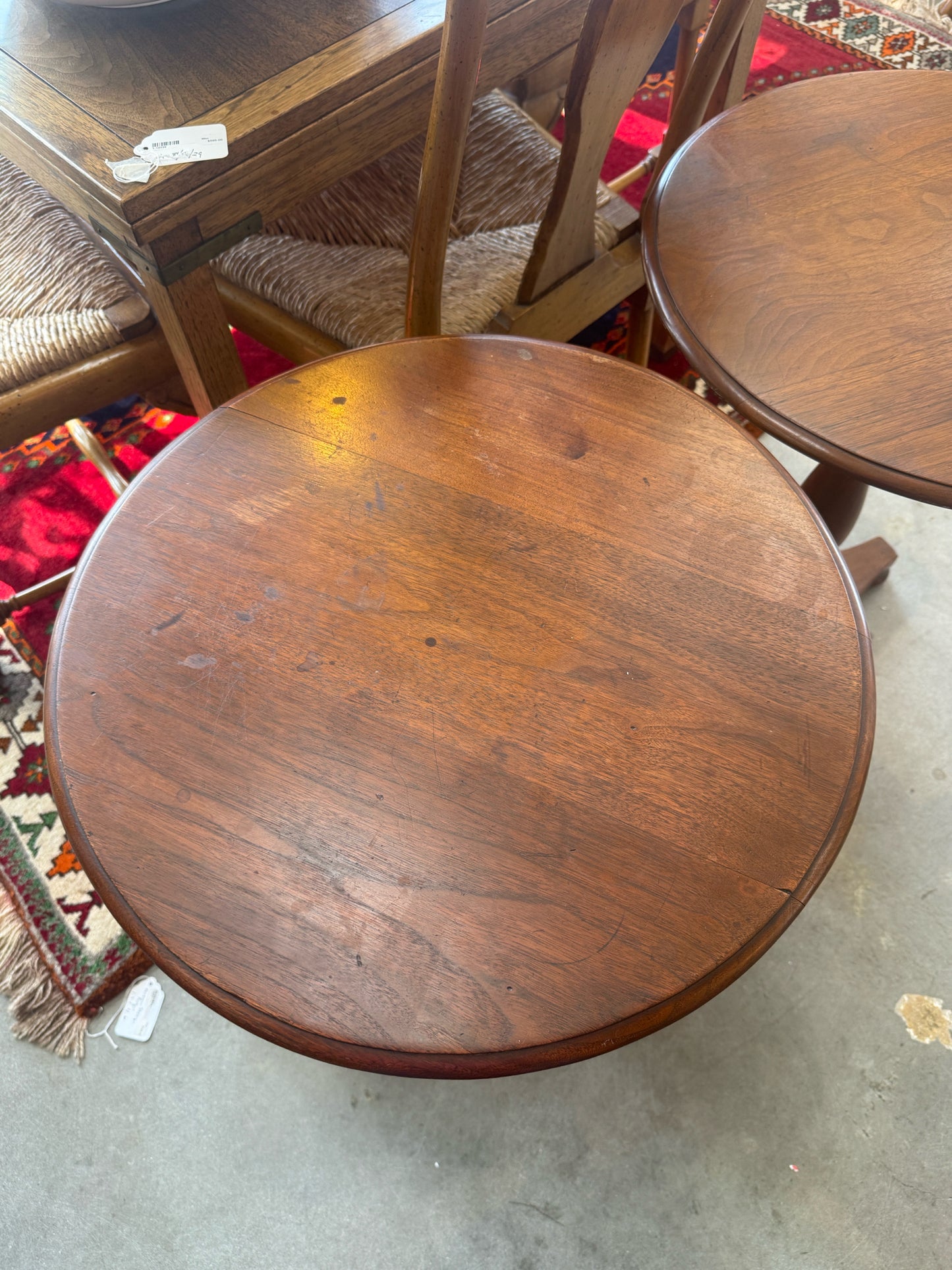 George S Hunt Pair Of Walnut End Tables