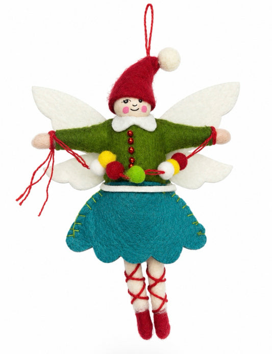Pixie Ornament With Ball Garland