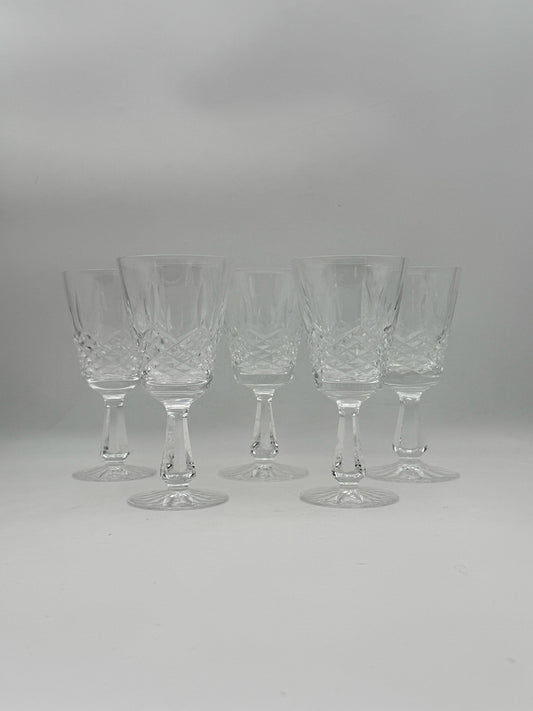 Waterford Crystal Kenmare Claret Wine Glasses- Set Of 5