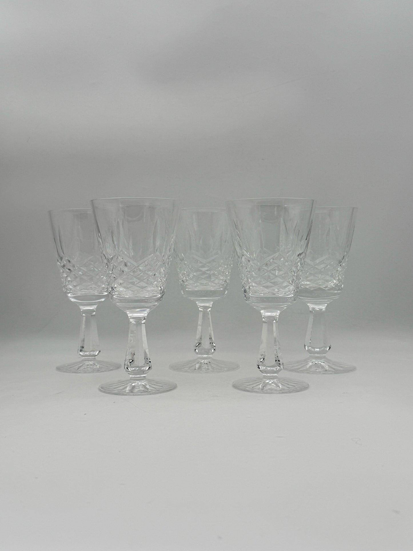 Waterford Crystal Kenmare Claret Wine Glasses- Set Of 5