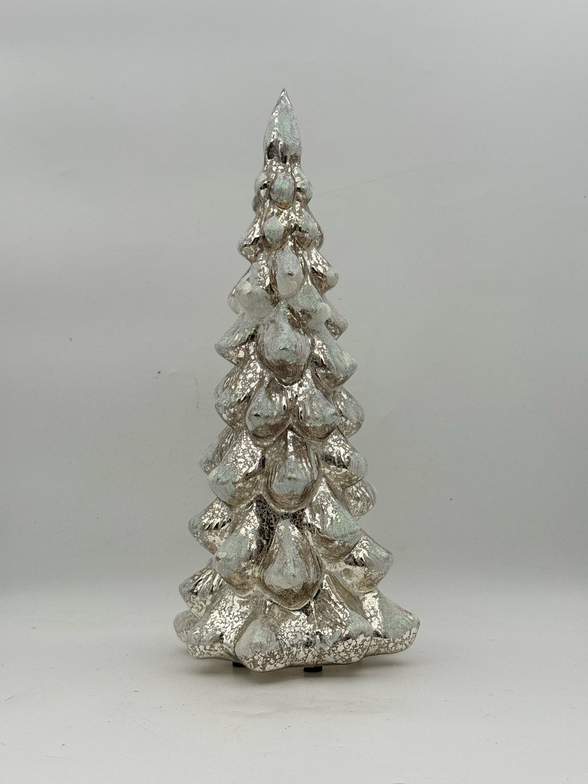 Flocked Mercury Glass Christmas Tree