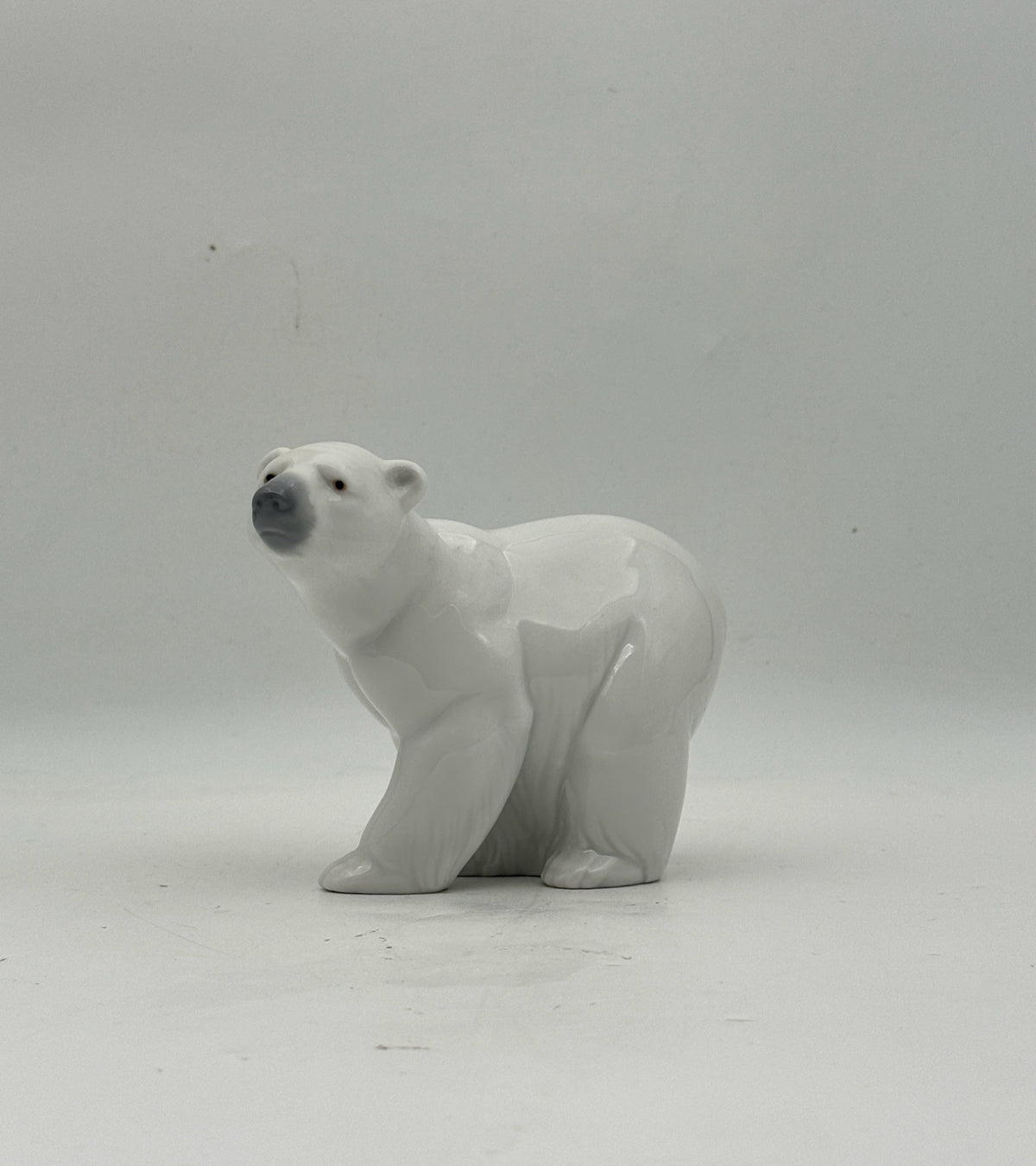 Lladro Attentive Polar Bear Figurine