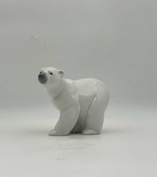 Lladro Attentive Polar Bear Figurine