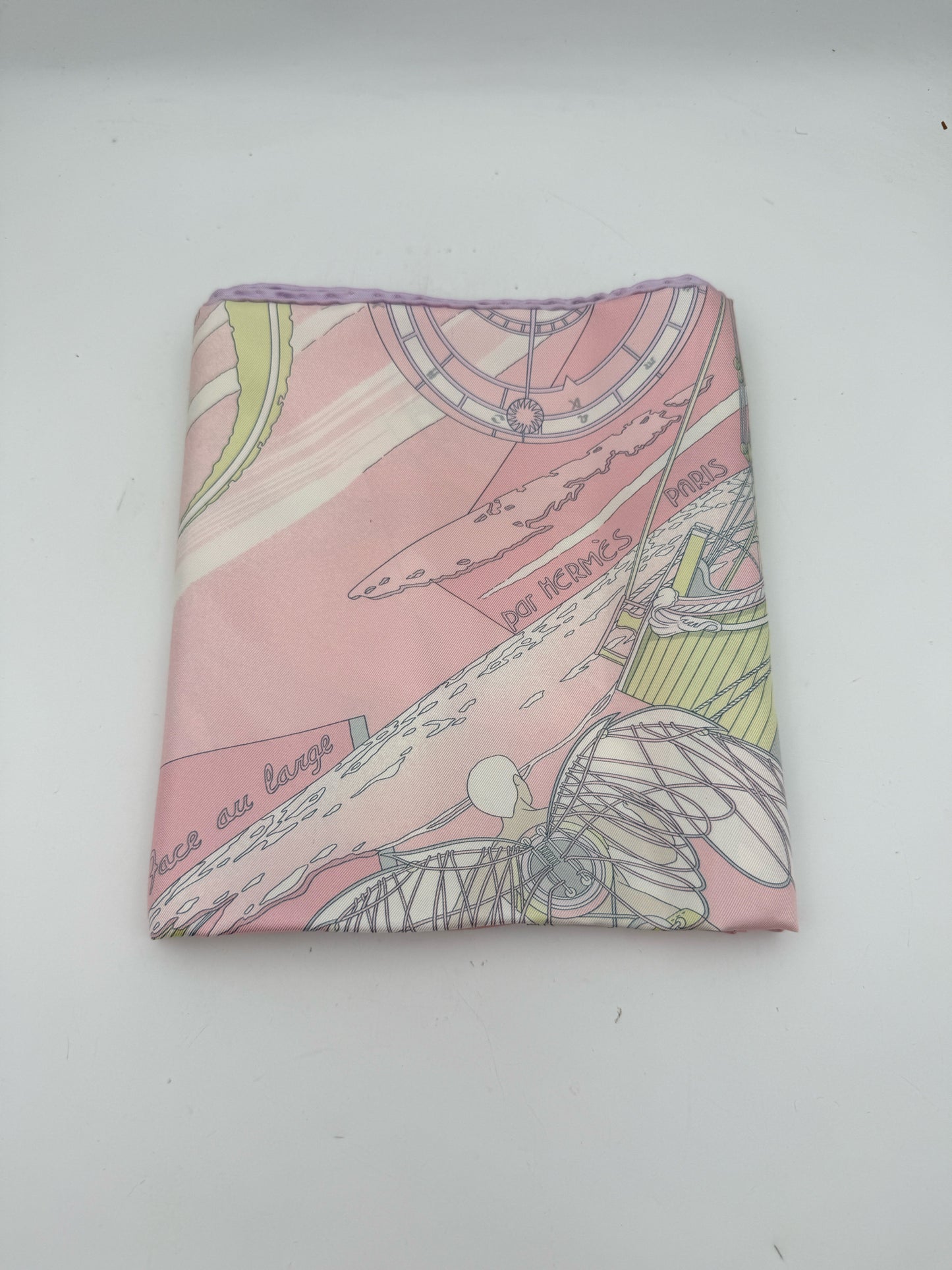 Hermes Face Au Large Silk Scarf