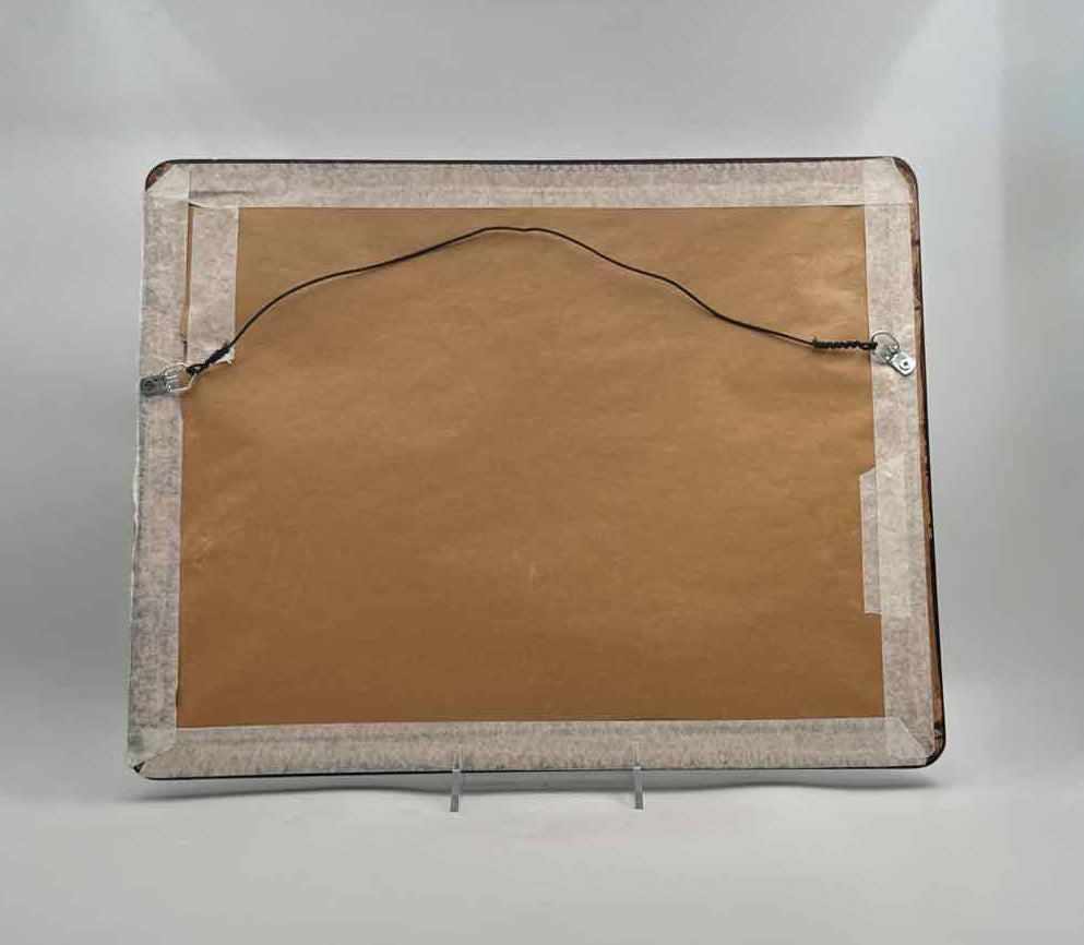 Framed Chinese Floral Silk Painting with Bees Hand Painted Art