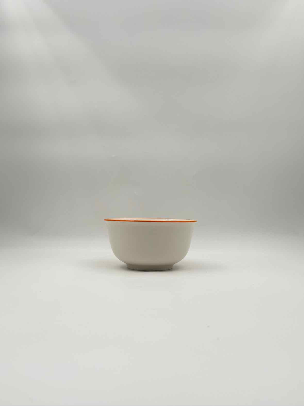 Set of 4 Horse Motif Porcelain Bowls with Matching Spoons