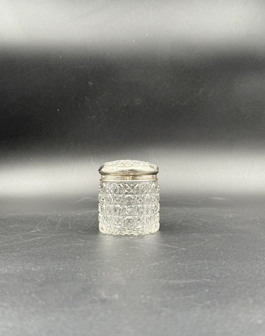 Sterling Silver Lidded Vanity Jar – Chester England c.1909 Antique