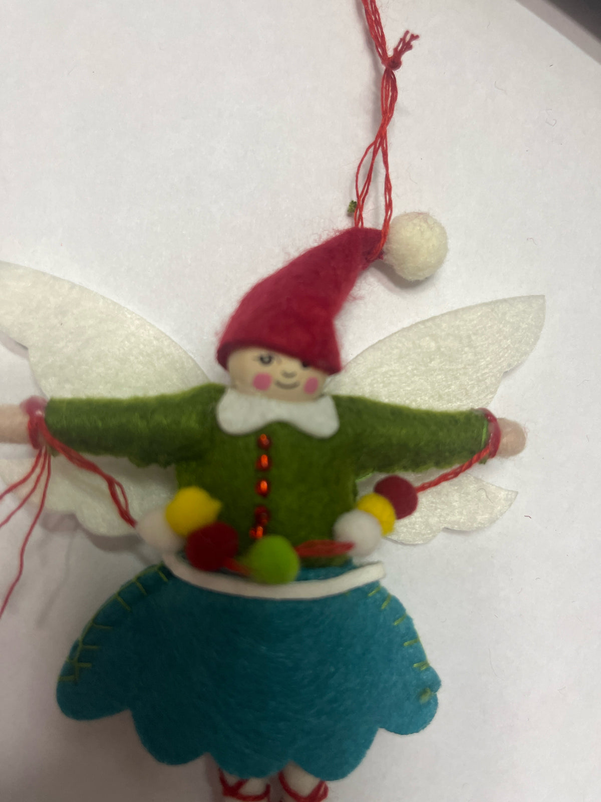 Pixie Ornament With Ball Garland
