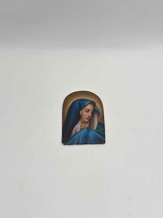 Madonna And Child Miniature Handpainted Painting On Porcelain