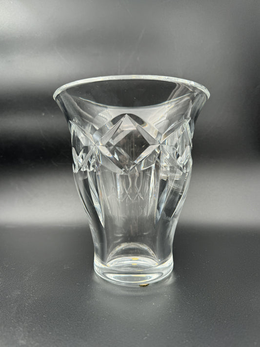 Baccarat Clear Crystal Vase – Elegant Cut Design