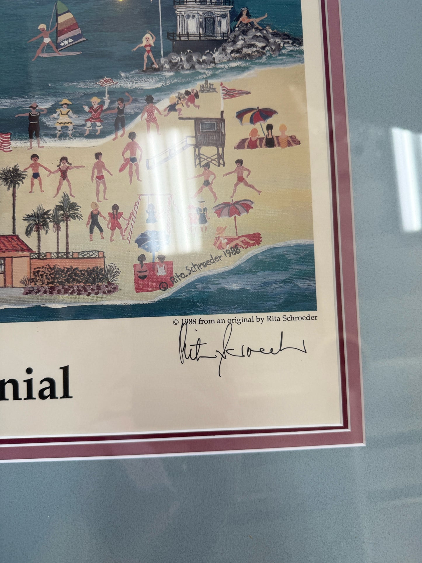 San Pedro Centennial Poster Framed And Signed By Rita Schroeder