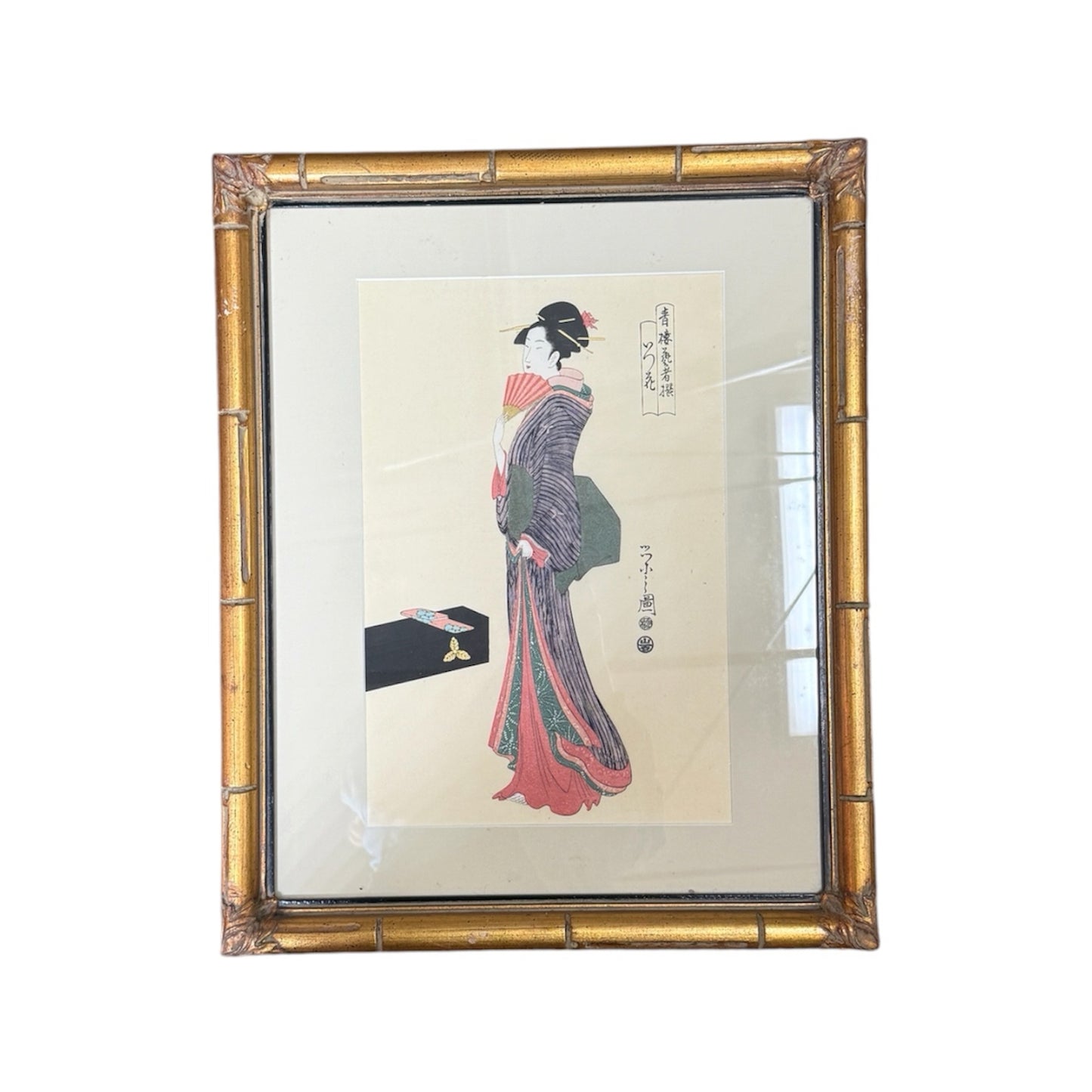 Pair Of Framed Japanese Prints After Utamarao