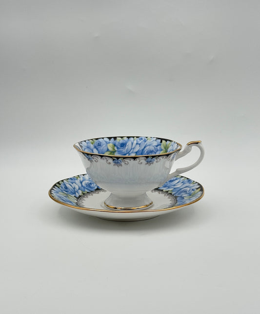 Queen’s China “Elizabeth Rose” Teacup & Saucer – Staffordshire, England
