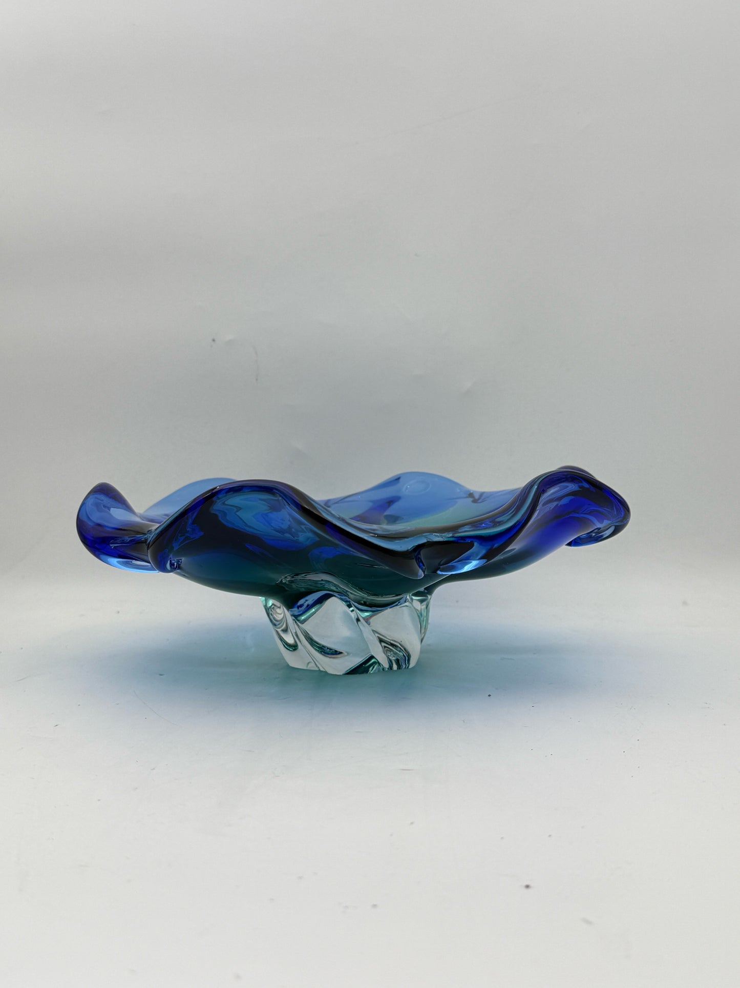 Murano Blue And Green Glass Bowl