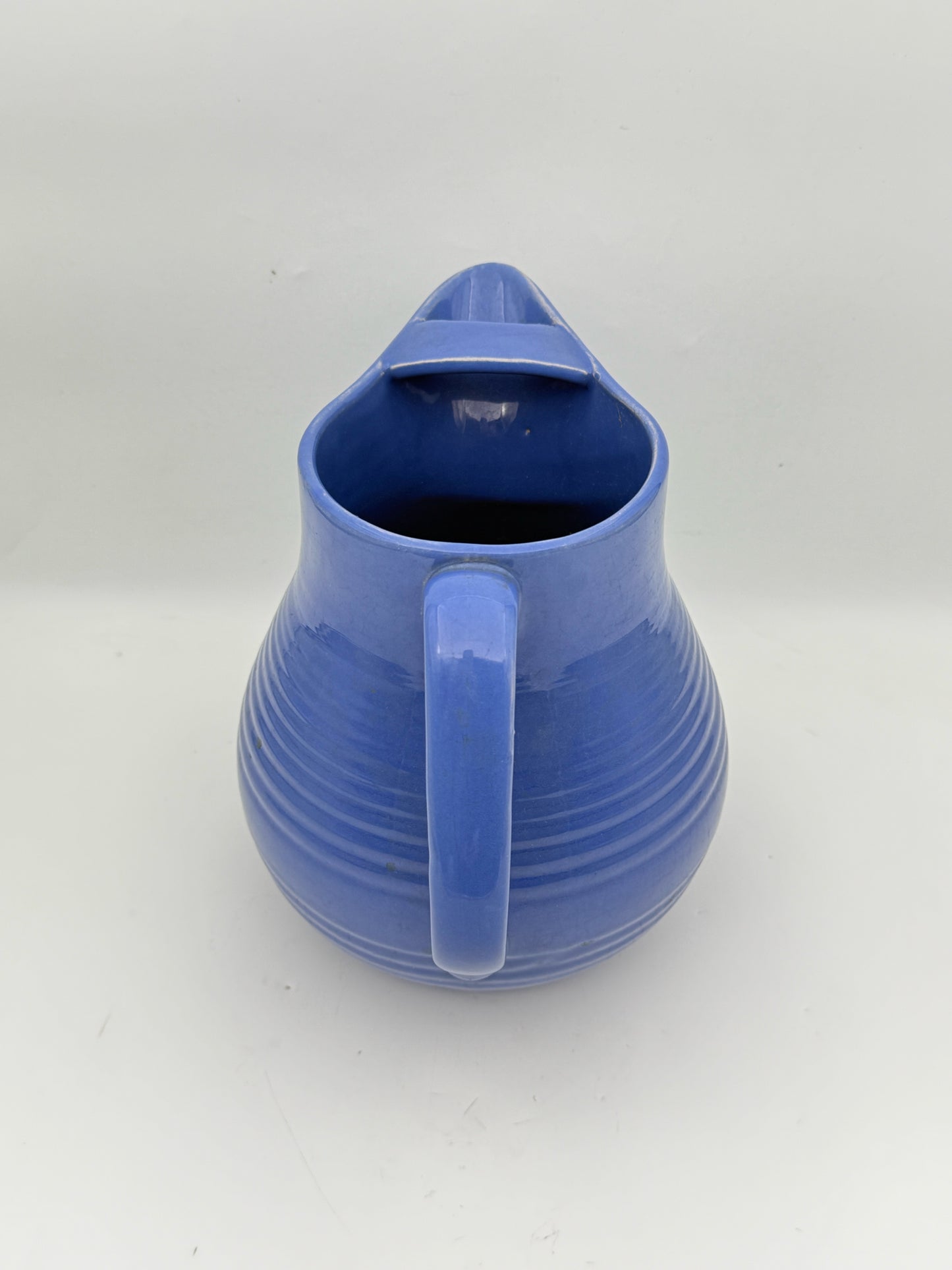 1930's Bauer Blue Ring Ceramic Pitcher