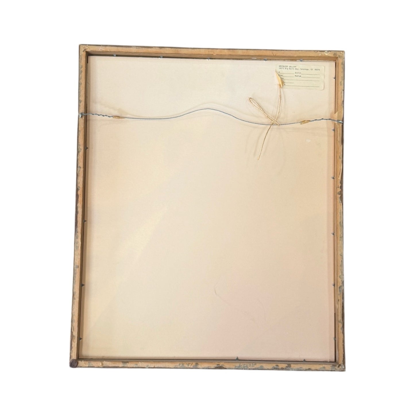 Framed Midcentury Modern Style Watercolor Landscape