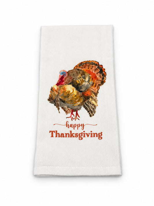 Happy Thanksgiving Turkey Dishtowel