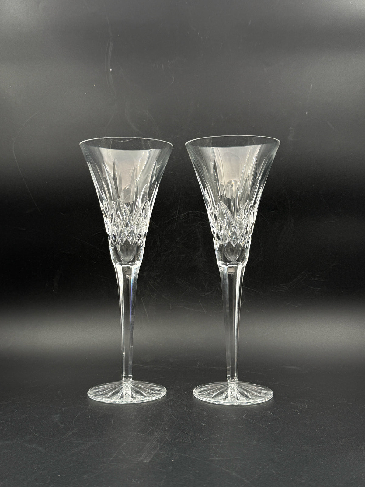Waterford Lismore Toasting Champagne Flutes- Set Of 2