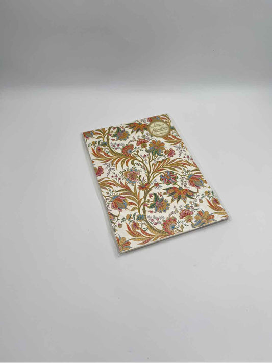 Florentine Vertical Notepad Gold Tone Floral Cover