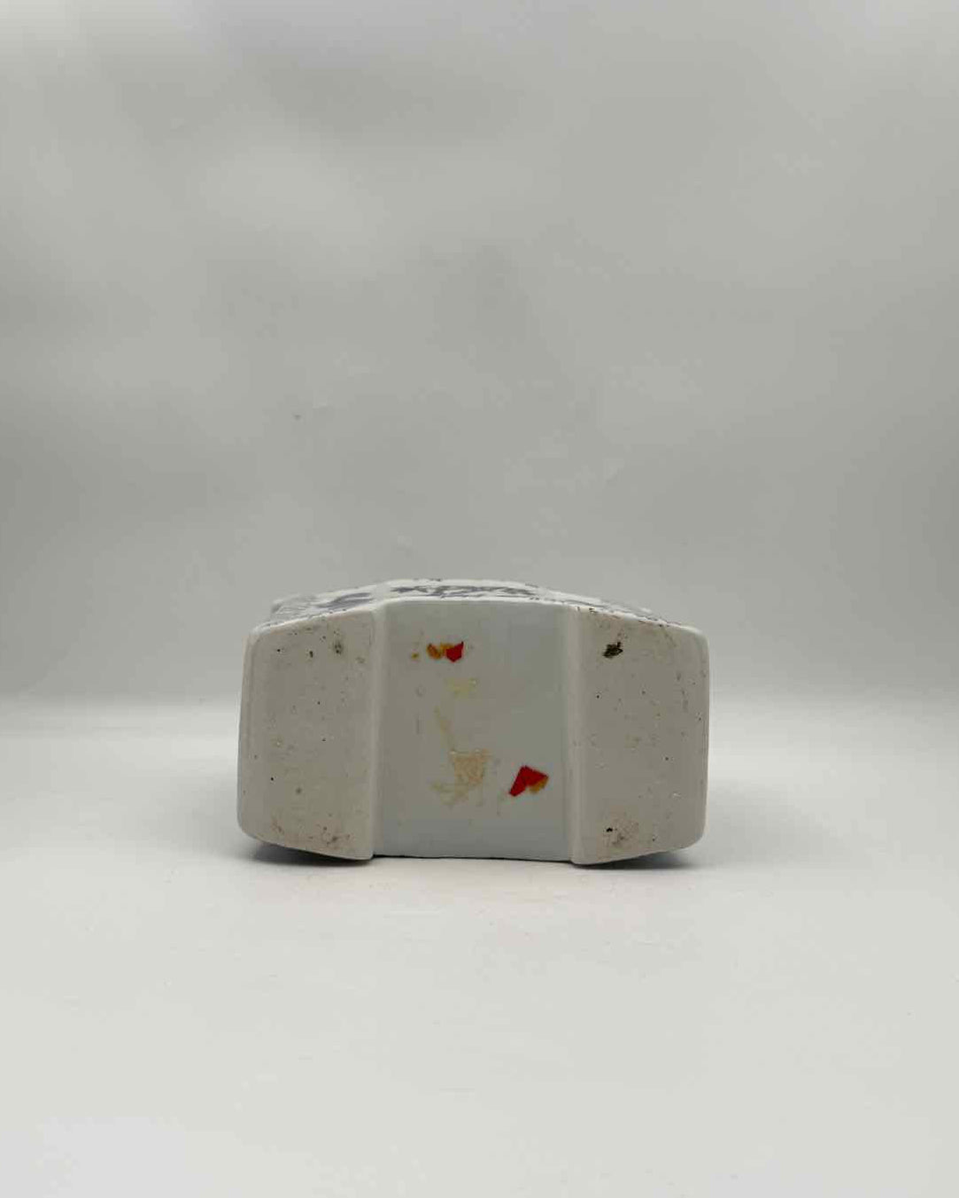 Vintage Chinese Blue Porcelain Panda Bamboo Tea Caddy Lid Storage Jar