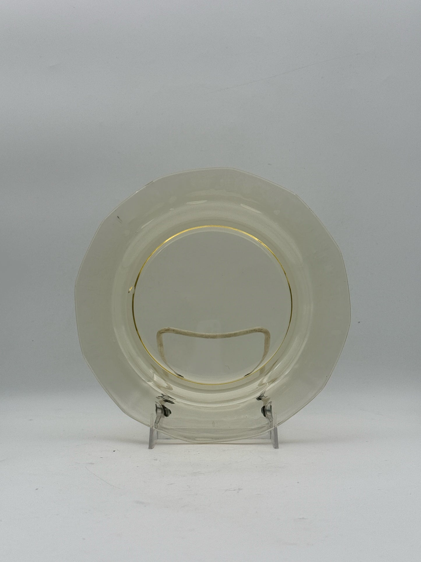 Fostoria Fairfax Amber Yellow Plates Set Of 8