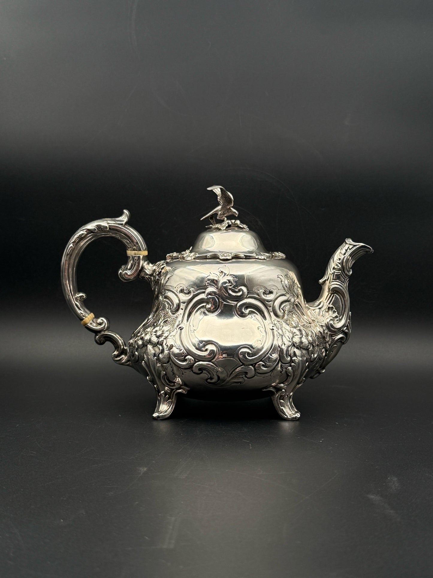 Antique 19th Century Sterling Silver Teapot By Stephen Smith