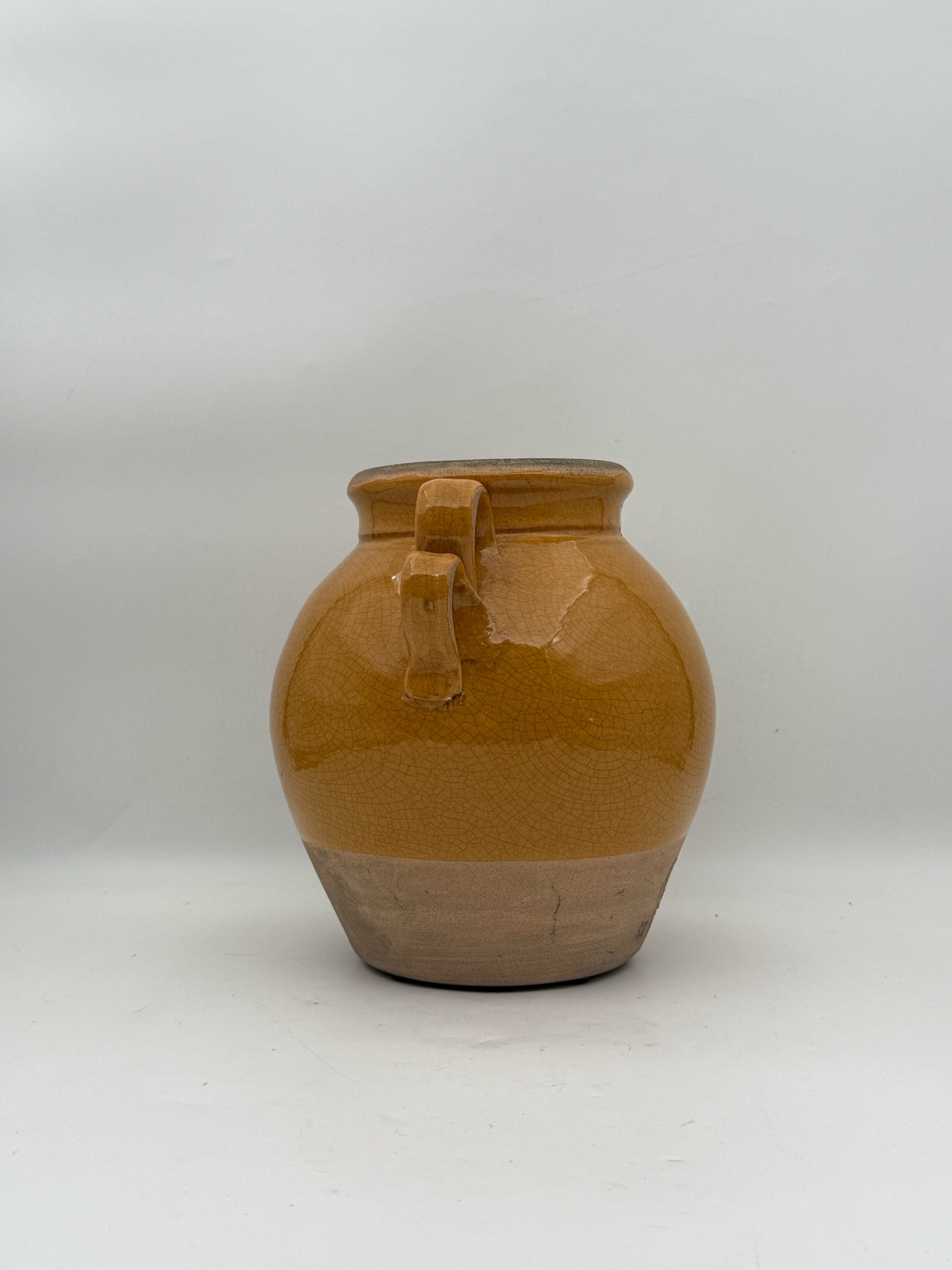 Vintage RPW Rowe Terracota Jar With A Mustard Glaze