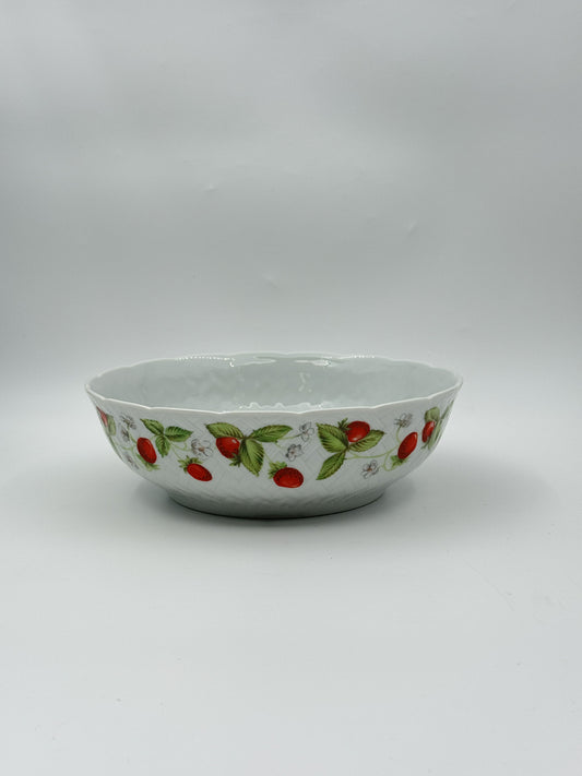Bernardaud “Fraisiere” Porcelain Bowl – France – 8" Diameter