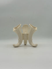 Vintage Three Horn Epergne Style Ceramic Vase