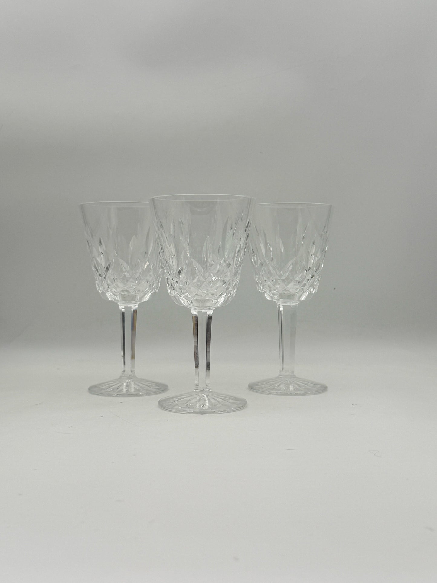 Waterford Lismore Claret Wine Glasses- Set Of 3