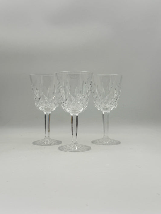 Waterford Lismore Claret Wine Glasses- Set Of 3