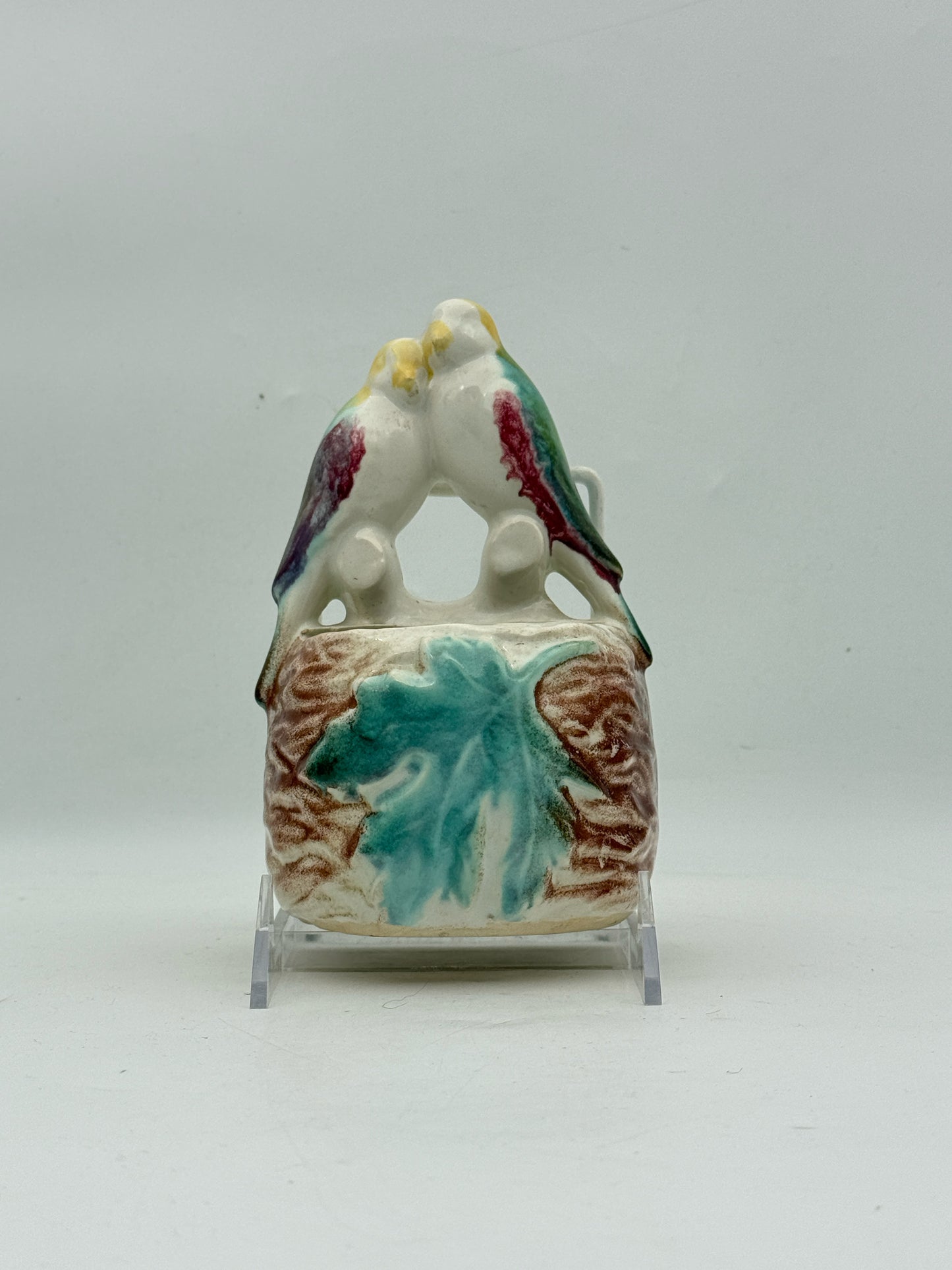 Vintage Parrot Ceramic Wall Pocket
