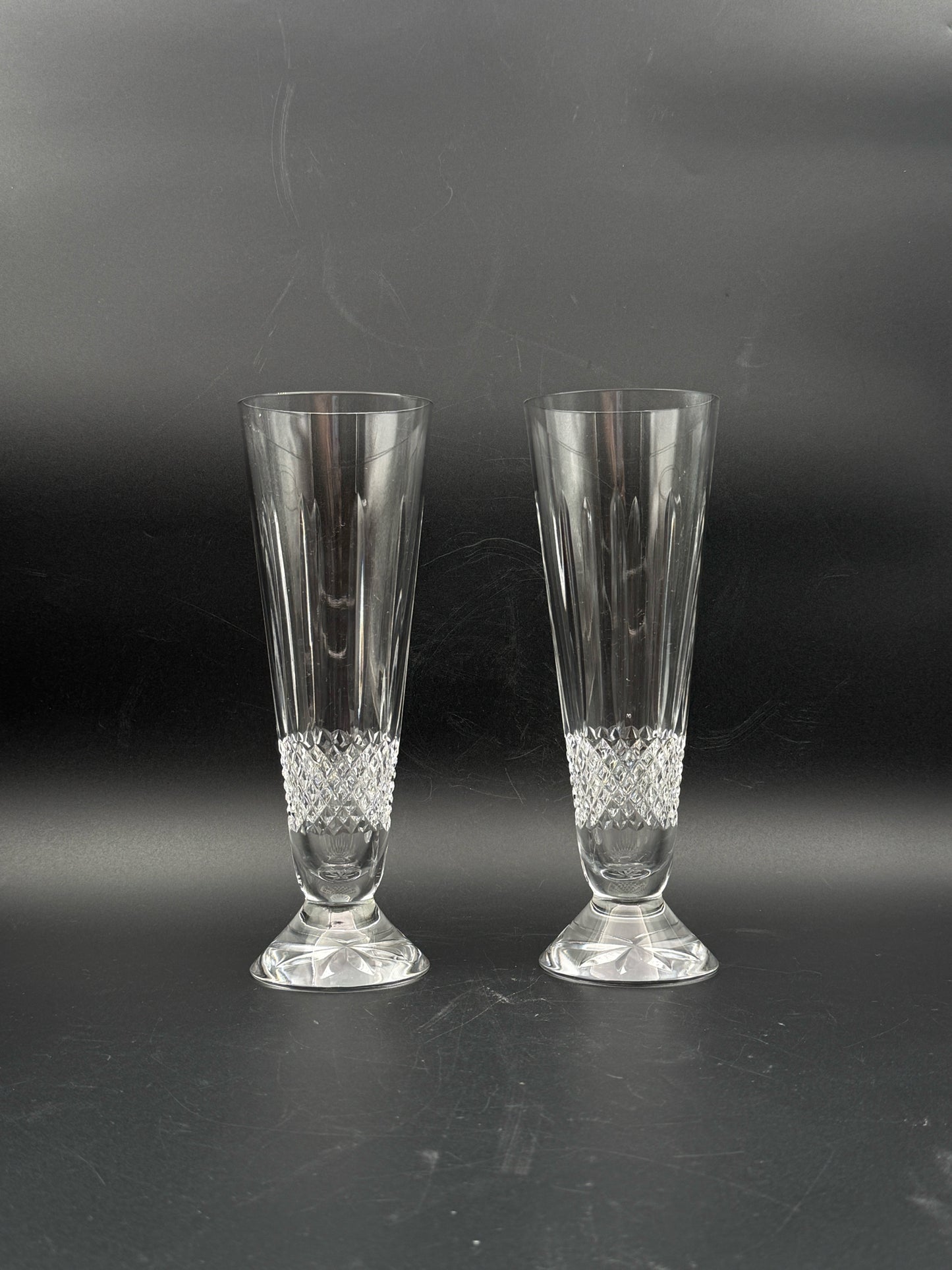 Waterford Crystal Lismore Pilsner Glasses- Set Of 2