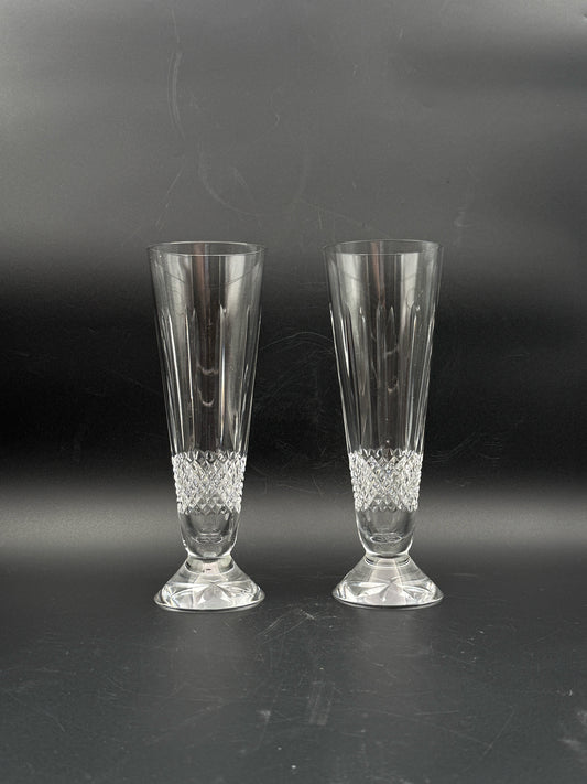 Waterford Crystal Lismore Pilsner Glasses- Set Of 2