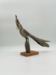 Midcentury Carved Cockatoo Bird Figurine