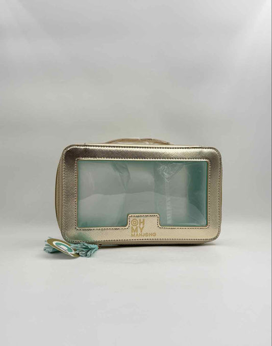 Oh My Mahjong Gold Structured Tile Storage Bag Case