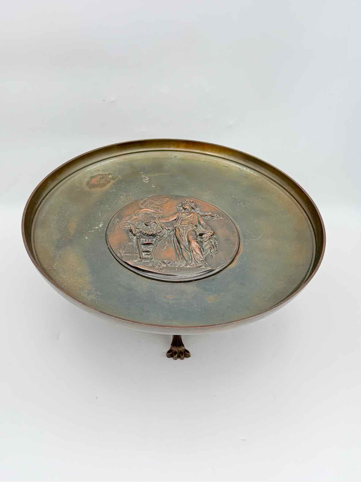 Antique Bronze Tazza With Clodion Inspired Relief