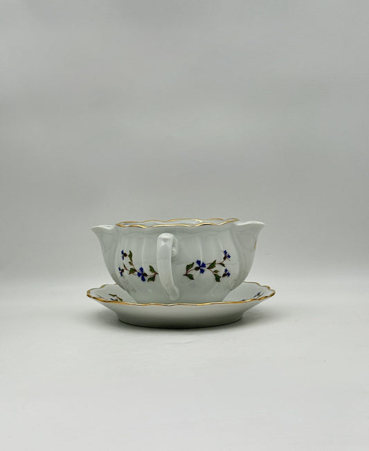 French Coneflower Gravy Server with Underplate – Made in France