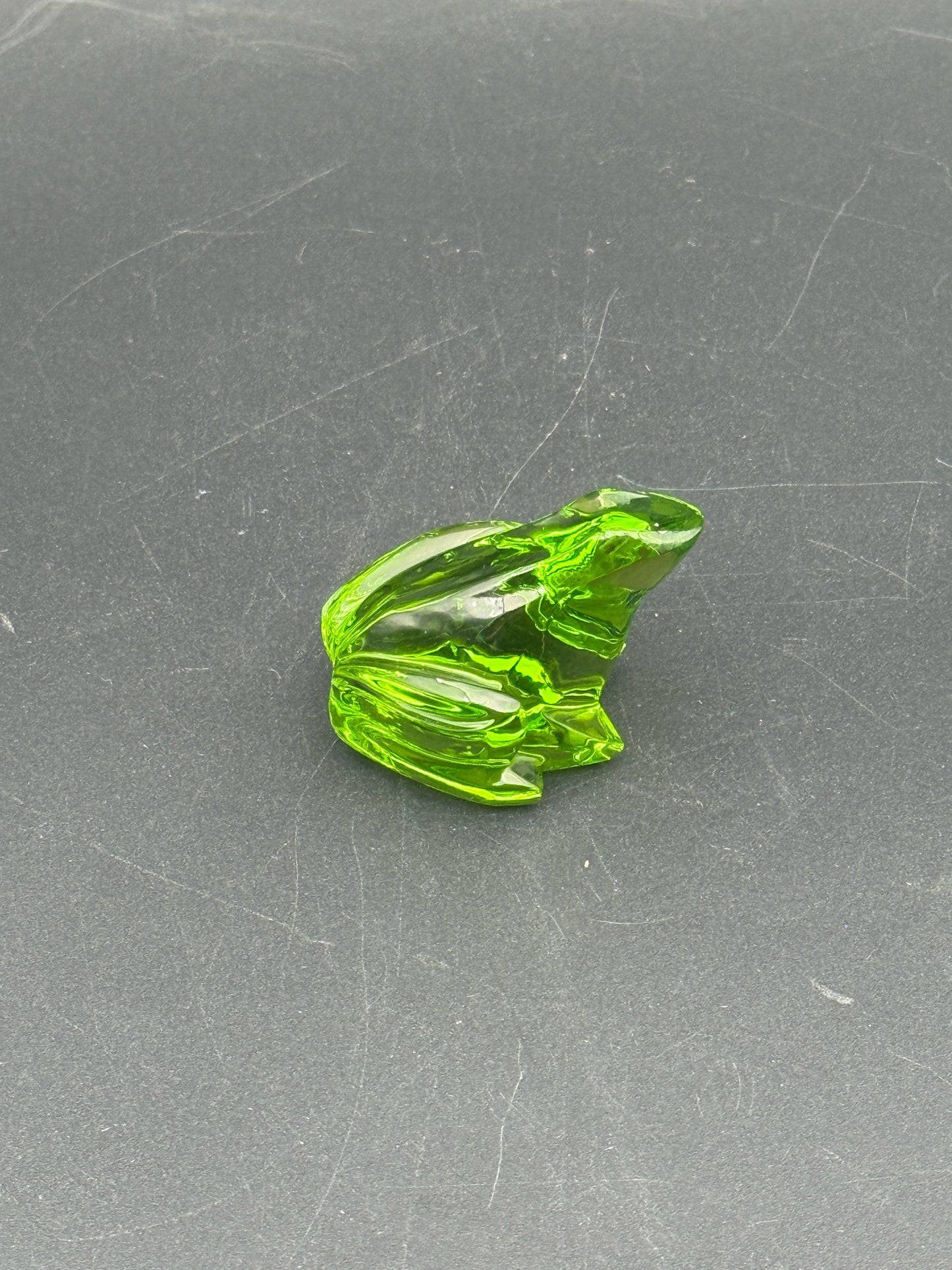 Baccarat Crystal Small Green Frog Figurine