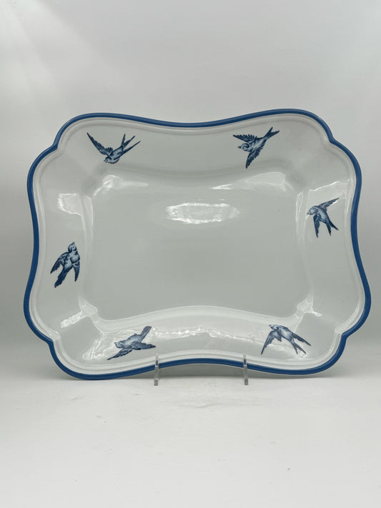 Arita Blue Damask Ceramic Platter