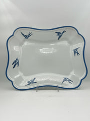 Arita Blue Damask Ceramic Platter