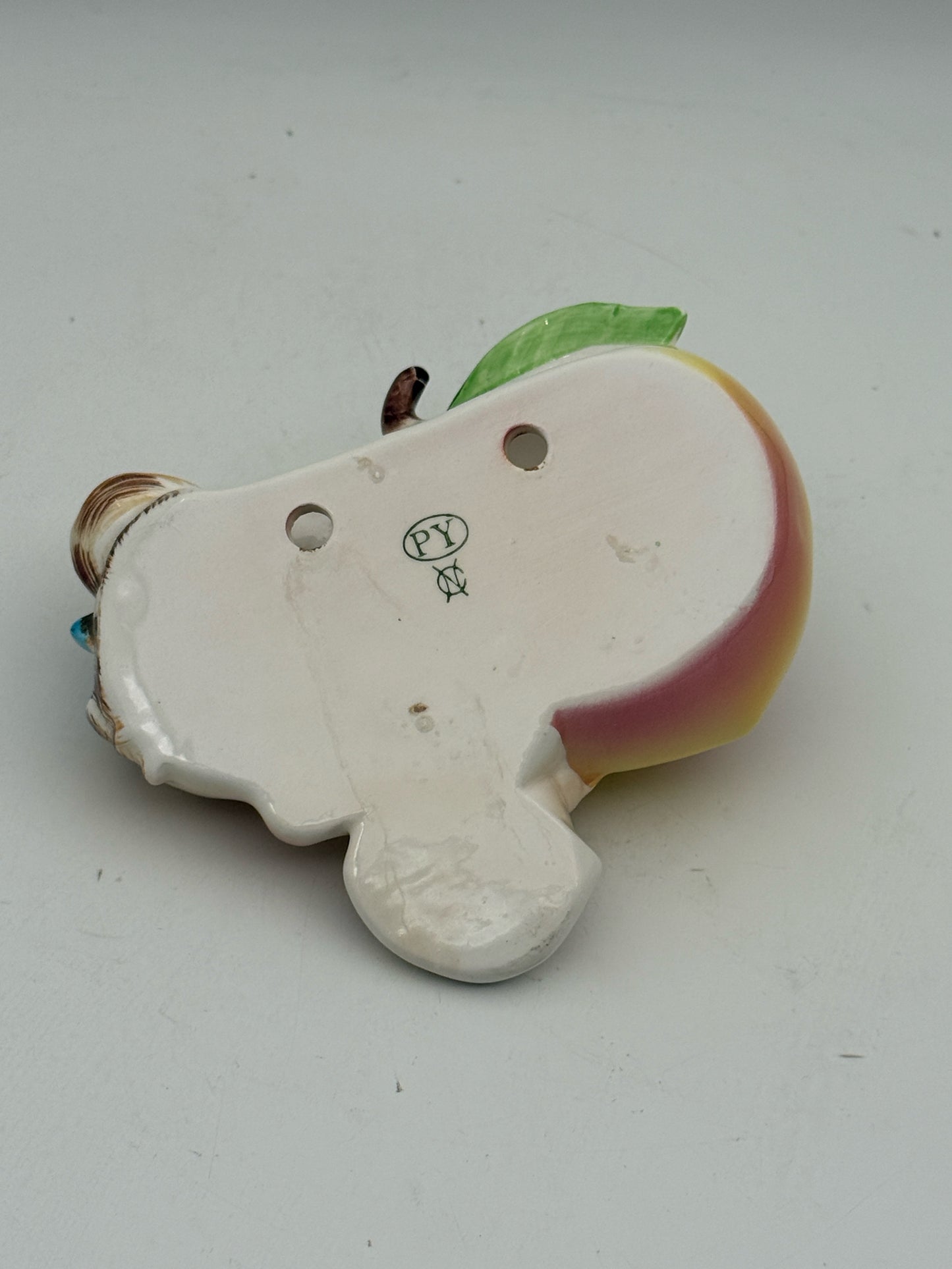 1950's Pottery Yoshida Boy And Girl Wall Pocket Set Of 2
