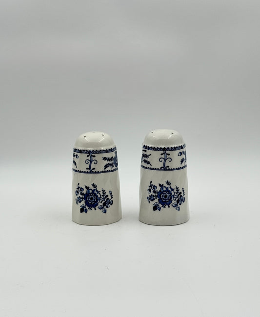 Johnson Bros. “Indies” Salt & Pepper Shakers – Blue Floral Ironstone