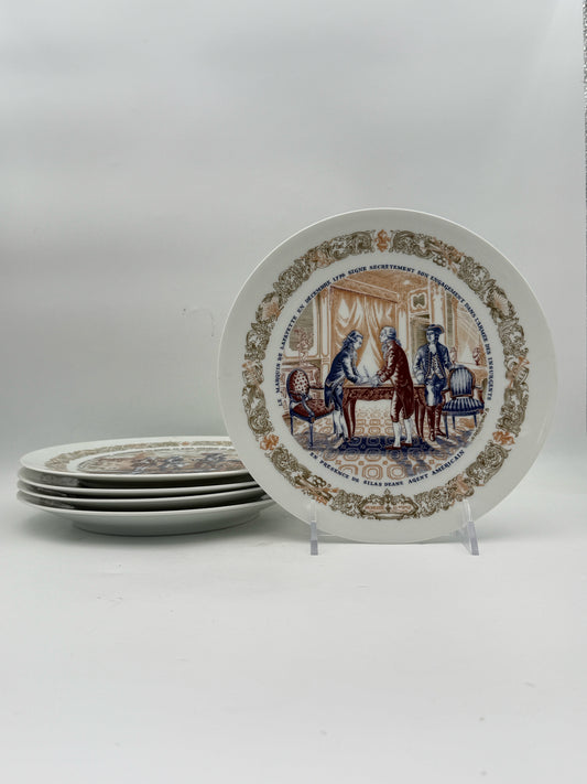 Limoges American Bicentennial Decorative Plates- Set Of Five