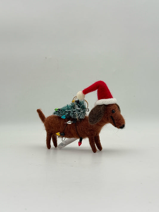 Dachshund Christmas Light Holiday Ornament