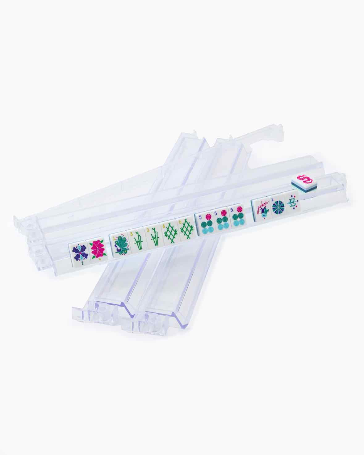 Oh My Mahjong Clear Acrylic Racks and Pushers Set Game