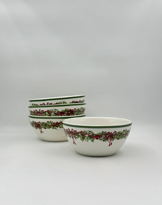 Christopher Radko Traditions Holiday Celebrations Set of 4 Bowls